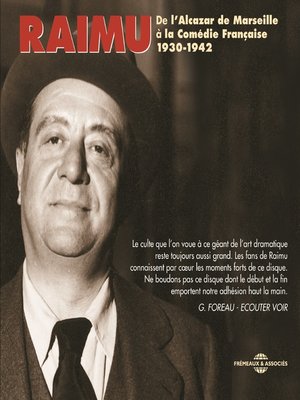 cover image of Raimu de l'Alcazar de Marseille à la Comédie Française